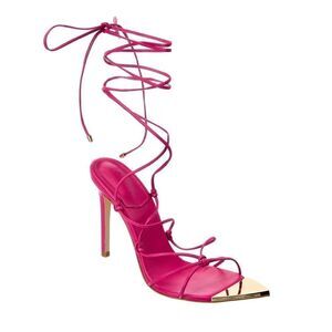 SCHUTZ Hana Leather Sandal Pink